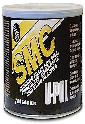 Corps de Remplissage U-POL SMC Pare-Chocs en Plastique de Remplissage en Fibre de Verre Noir 1.1 Litre kit