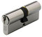 Vachette Cylindre de Serrure Mécanique FIRST pour Porte - Double Entrée 30x60mm - Mécanisme 5 Goupilles Sécurisé - 3 Clés - Installation Facile - Garantie 2 Ans - Finition Laiton