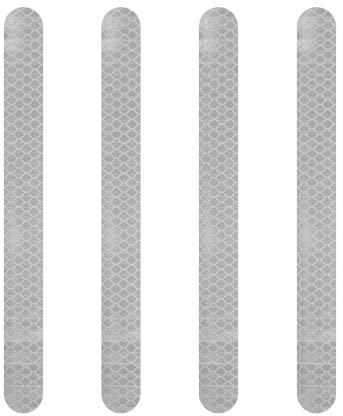 4R Quattroerre.it - 5513 - Strisce Adesive Rifrangenti per Bauletti Moto, Bianco, 4 Pezzi, 20 x 240 mm