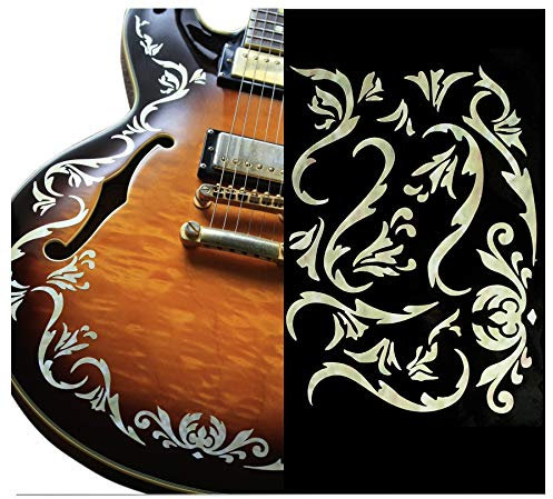 Inlay Stickers für Gitarren & Bass - Bob Weir's Cowboy Fancy Vine - Alt Weiß Perle
