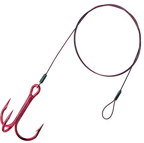 Flexonit Unisex – Erwachsene 10C4050801031884C10 Stahlvorfach mit VMC Haken 7x7 Profi-ACR 50cm 0,36mm Hakengröße 4, Bunt, Normal