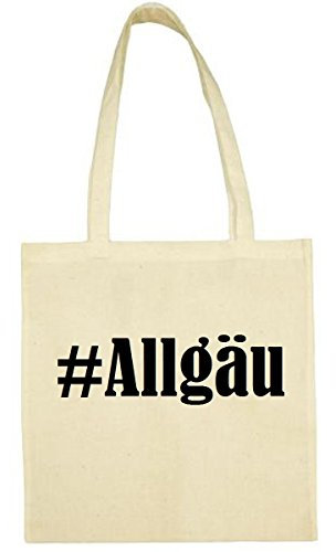 Reifen-Markt Tasche #Allgäu Größe 38x42 Farbe Natur Druck Schwarz