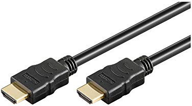 Goobay 31887 High Speed HDMI Kabel mit Ethernet, Vergoldet