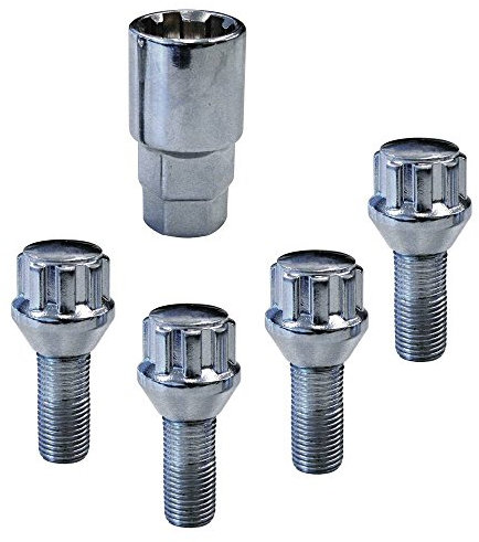 Carpoint 0520502 - Bulloni antifurto M12x1,5x26mm Conico