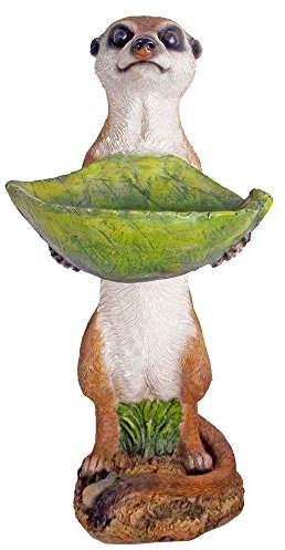 Unbekannt Vogel Tränke Bad Erdmännchen Terrassen Deko Figur Garten Skulptur Futter Wasser Schale Harms 301720