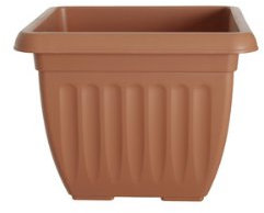Whitefurze carré Athens Pot de Fleurs, Plastique, Terre Cuite, 30 cm