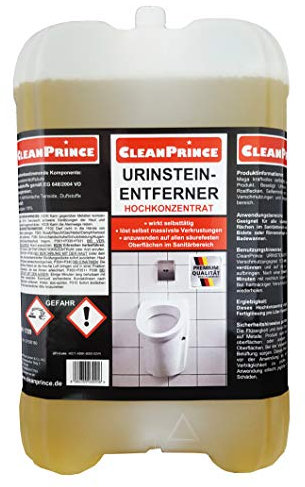 5 Liter CleanPrince Urinsteinentferner | Urinstein-Entferner Löser Rostflecken WC Reiniger Urinlöser Kalkränder Kalkspuren