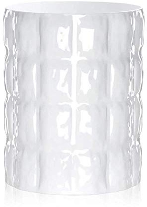 Kartell 01225E5 Matelasse' Vase, Plastik, dunkel weiß, 23 x 30 cm