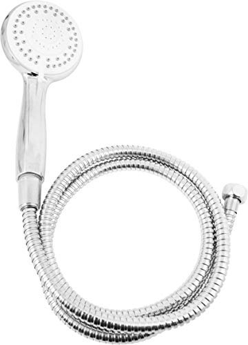 Cornat Brause-Set Carballo - Handbrause 100 mm - 5 Strahlarten: Normal-, Soft und Massagestrahl - Anti-Kalk und Wasserspareinsatz - 150 cm Brauseschlauch / Set für Dusche und Badewanne / SA330795
