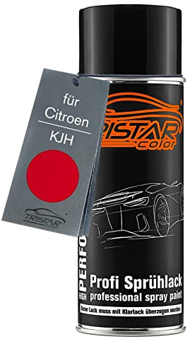 TRISTARcolor Peinture voiture Bombe aérosol pour Citroen KJH Rouge Scarlet | Super Red 5, Peinture de base, bombe aérosol 400ml