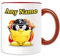 Personalisierbares Geschenk – Bruce Lee Tasse (Pinguin Historie, Promi, Kostüm-Design, Farbe) mit Namensnachricht, einzigartiger Stern, Silly Funny Novelty Schauspieler Martial Art Jeet Kune Do JKD