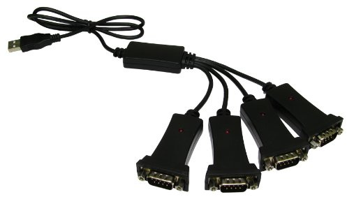Newlink Quad USB 2.0 Serial RS232 Adapter 4 Port Cable