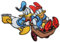 alles-meine.de GmbH Donald Duck mit Daisy 11,2 cm * 7,8 cm Aufnäher Applikation Bügelbild Patch Mickey Micky Maus Minnie