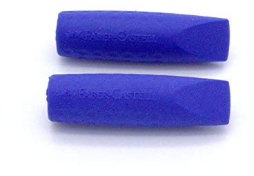 Radierer GRIP 2001 ERASER CAP 2er | In verschiedenen Farben & Kombinationen + Sortiert zur Auswahl (Blau | Blau)