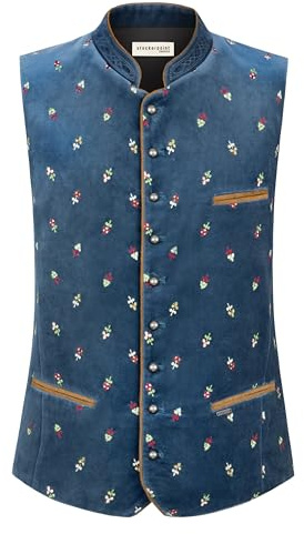 Stockerpoint Calzado Herren Trachtenweste, rauchblau, 54
