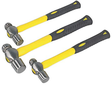 Sealey Ak2031 Ball Pein Hammer Set 3Pc Fibreglass Shaft