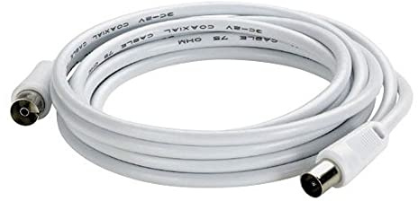 LEGRAND, Fernseh-Verlängerungskabel, 1 weiblicher und 1 männlicher Stecker jeweils Ø9,52mm, Kabellänge 5m, 091025