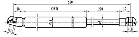 MAPCO Gas Spring, bonnet (91815)