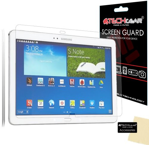 TECHGEAR [2 Pack] Screen Protectors for Samsung Galaxy Tab Pro 12.2 Inch (SM-T900 SM-T905) - Ultra Clear Screen Protector Guard Covers With Screen Cleaning Cloth