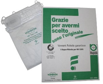 Original 6 Filtertüten mit Aktiv-Geruchsfilter für Kobold VK135/136 Vorwerk