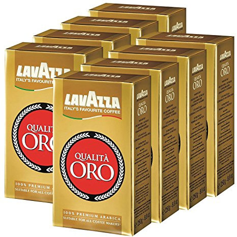Lavazza Qualità Oro, Caffè macinato, 8x 250g