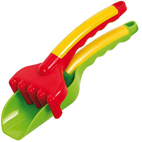 Gowi 559-22 Design Schaufel und Rechen 24cm Set, 2 teilig, Sandkästen und Sandspielzeug