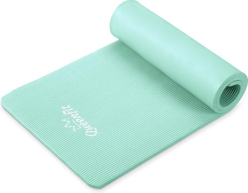 Queenfit NBR Yogamatte - Trainingsmatte 180x61cm - Fitness - Gymnastikmatte - Tragegurte - Pilates - Sportmatte - 1,5cm Dick - Abwertung der Bewegung - Aerobic