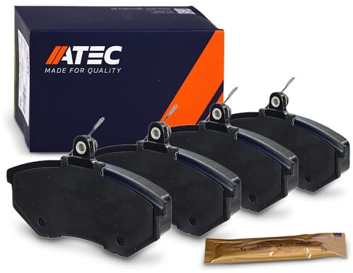 ATEC Germany Bremsbelagsatz Vorderachse, Bremsbeläge Bremsklötze vorne, 4 | Kompatibel mit: AUDI 100 C2 Avant, 100 C2 Stufenheck, 200 C2 Stufenheck, 80 B3 Stufenheck, 80 B4 Avant, 80 B4 Stufenheck