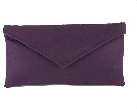 LONI Clutch/Shoulder Bag Faux Suede Handmade in the UK