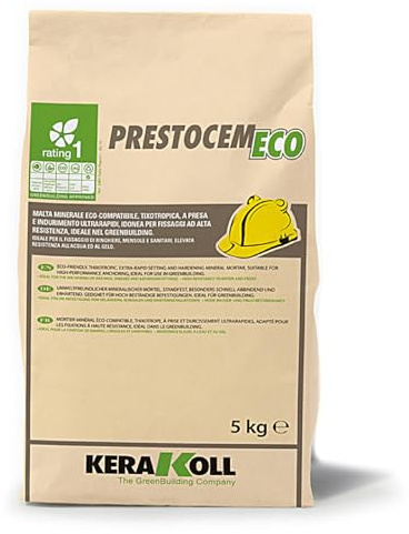 Kerakoll PRESTOCEM ECO malta tixotropica presa e indurimento ultrarapidi per fissaggi ad alta resistenza 5 KG