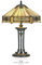 Casa Padrino Tiffany Tischleuchte Durchmesser 40cm, Höhe 59cm Mod11 Mosaik Leuchte Lampe Hockerleuchte Art Deco Jugendstil