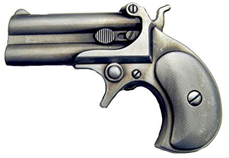 Piratenladen Buckle als Duellpistole, Derringer - Gürtelschnalle