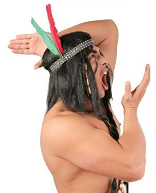 Guirca - Diadema con pluma de indio, multicolor, 13238
