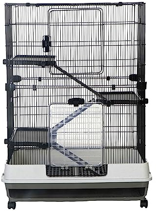 Little Friends Chatsworth Double 80cm Small Animal Rat Cage, Grey/White