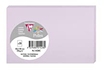 Clairefontaine 1428C - Packung mit 25 Karten Pollen, 8,2x12,8cm, 210g, ideal für Einladungen und Korrespondenz, Glycine, 1 Pack