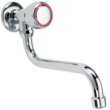 Hochwertige Wandarmatur Wandhahn Einzelhahn für Kaltwasser -Wandarmatur-Wanmontage -Einlocharmatur mit blauer Markierung-FERRO