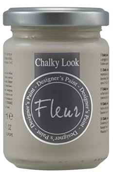 FLEUR DESIGNER'S PAINT | Pittura ad Acqua, Effetto Gesso Naturale, Extra Opaca, Fleur Chalky F11, Colore Greige, Made in Italy, Formato da 130 ml