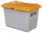 CEMO 10565 GFK-Streugutbehälter ohne Entnahmeöffnung, grau/orange, 200 L