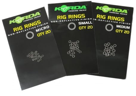 Korda Rig Ring - 20 Ringe für Karpfenmontagen, Größe:Small