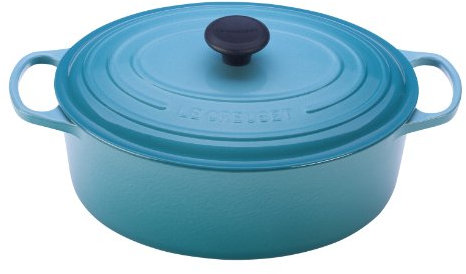Le Creuset Enameled Cast Iron Signature Oval Dutch Oven, 6.75 qt., Caribbean
