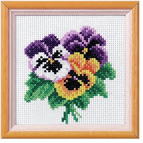 Pansy Cross Stitch Kit