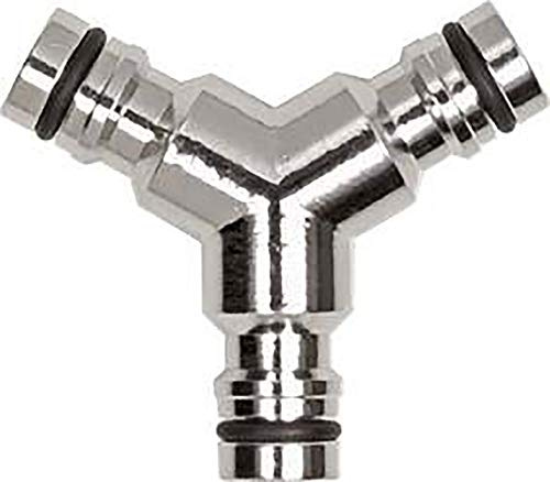 Geka Y-Abzweigstecker mit Stecksystem Ideal, Messing, Silber/schwarz, 48 x 28 x 28 cm