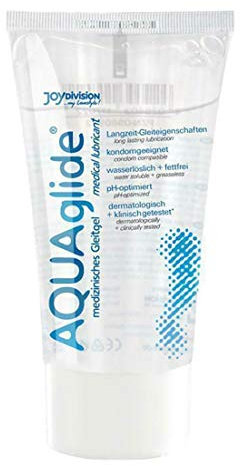 JOYDIVISION AQUAglide 50 ml Gleitgel Natural, Geruchsneutral & transparent, wasserbasiertes & kristallklares Gleitmittel, für Latex-kondome geeignet