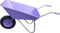 WHEELBARROW 85 LITRE LILAC PLASTIC PAN MADE IN UK
