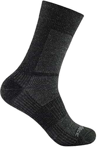 Wrightsock Coolmesh II Merino Crew Socken, Grey-Black, M