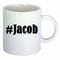 Kaffeetasse #Jacob Hashtag Raute Keramik Höhe 9,5cm ? 8cm in Weiß