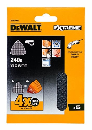 DeWalt DTM3095-QZ - Lija de malla Delta, grano 240, para usar con todo tipo de lijadora de detalles