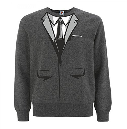 Bullshirt's Men's Secret Agent Suit Jumper. (Medium, Charcoal)