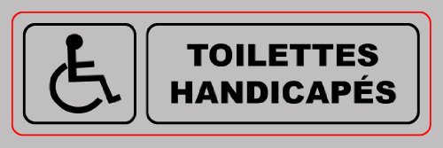 Panneau PVC adhésif - toilettes handicapés