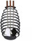 raik 21.00.923.2 Kaminbesteck, 3-teilig, rund, schwarz, 64cm